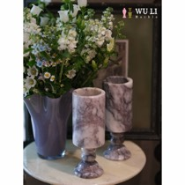 Purple Veined Goblet Vase